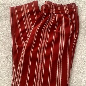 striped straight leg pants